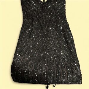 Elegant Black Sequin Dress